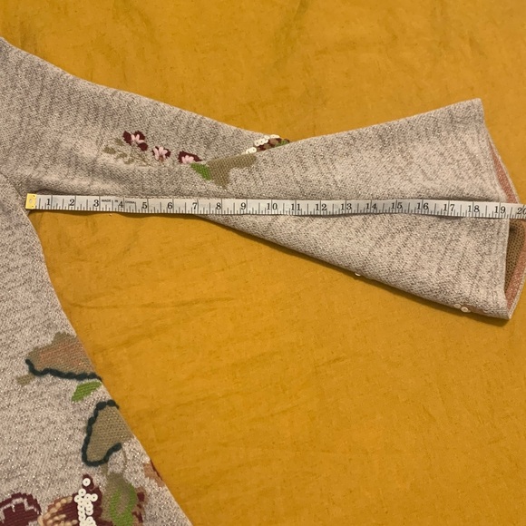 Anthropologie Knit and Knotted Embroidered Petals Swing Sweater Dress S - Picture 11 of 13